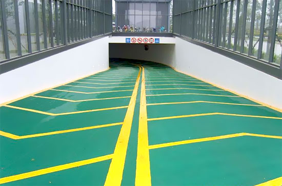 綠道地坪漆，彩色防滑路面，人行綠道，自行車綠道